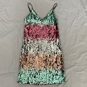 Multicolor sequin dress